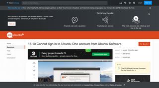 
                            2. 16.10 Cannot sign in to Ubuntu One account from Ubuntu Software ...