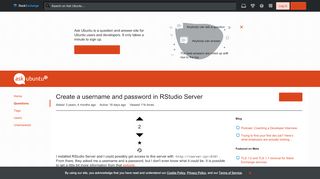 
                            13. 16.10 - Create a username and password in RStudio Server - Ask Ubuntu