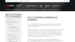 
                            5. 16.2.2. Custom LoginModule Example - Red Hat Customer Portal