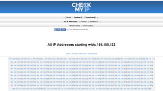 
                            11. 164.100.133 All IP Addresses - Check My IP