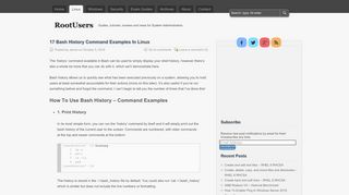 
                            12. 17 Bash History Command Examples In Linux - RootUsers