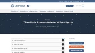 
                            13. 17 Best Free Movie Streaming Sites Without Sign Up 2019 - Goophone