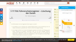 
                            2. § 17 FSG (Führerscheingesetz), Führerscheinregister – Löschung der ...