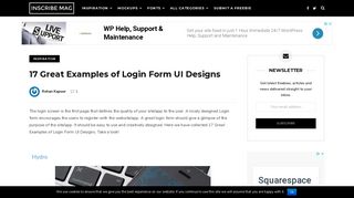 
                            4. 17 Great Examples of Login Form UI Designs - Inscribe Mag