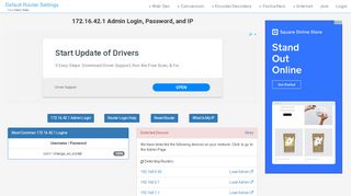 
                            2. 172.16.42.1 Admin Login, Password, and IP - Clean CSS