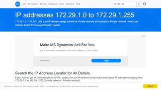 
                            1. 172.29.1 - Private network - Private network - Search IP addresses