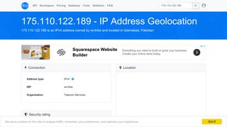 
                            10. 175.110.122.189 - Pakistan - wi-tribe - IP address geolocation - DB-IP