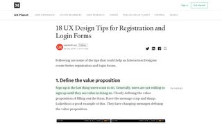 
                            4. 18 UX Design Tips for Registration and Login Forms – UX Planet