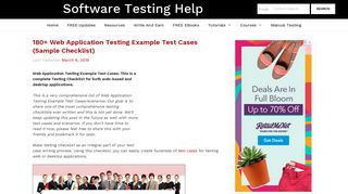 
                            11. 180+ Sample Test Cases for Testing Web and Desktop Applications ...