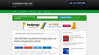 
                            5. 180 (TESTED) Classified Ad Posting Sites List Without Registration