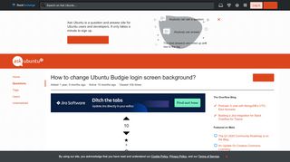 
                            2. 18.04 - How to change Ubuntu Budgie login screen background ...