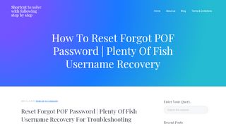 
                            4. 1844-912-4111 Reset Forgot POF Password | POF Password Recovery