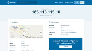 
                            9. 185.113.115.10 IP Address Details - IPinfo IP Address Geolocation API
