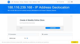 
                            13. 188.116.239.168 - Bahrain - Menatelecom - IP address ...