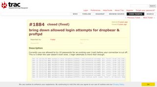 
                            11. #1884 (bring down allowed login attempts for dropbear & proftpd ...