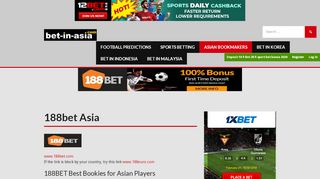
                            12. 188bet the best Asia Sport Betting online site + welcome bonus 2018