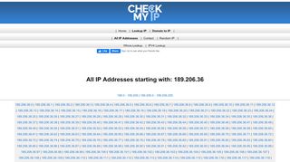 
                            9. 189.206.36 All IP Addresses - Check My IP