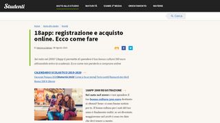 
                            7. 18app: registrazione e acquisto online. Come fare | Studenti.it