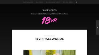 
                            8. 18VR Passwords – 18 VR Videos