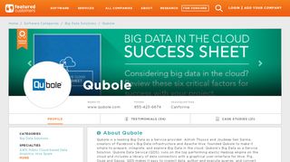 
                            13. 19 Customer Reviews & Customer References of Qubole ...