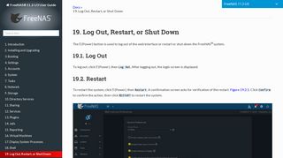 
                            8. 19. Log Out, Restart, or Shut Down — FreeNAS®11.2-U2 User Guide ...