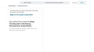 
                            12. 19 Ruby Tuesday Jobs in Harrisburg, PA | LinkedIn
