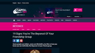 
                            9. 19 Signs You're The Beyoncé Of Your Friendship Group - Capital XTRA