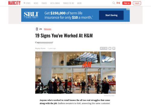 
                            11. 19 Signs You've Worked At H&M - Narcity