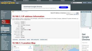 
                            3. 19.168.1.1 IP Address Location | SG IP network tools