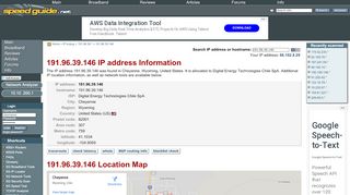 
                            4. 191.96.39.146 IP Address Location | SG IP network tools