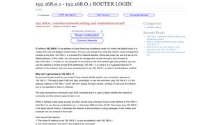 
                            9. 192.168.0.1 - 192.168.O.1 Router Login