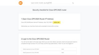 
                            12. 192.168.0.1 - Cisco DPC3925 Router login and password - modemly