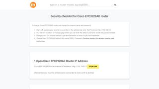 
                            3. 192.168.0.1 - Cisco EPC3928AD Router login and password - modemly