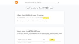 
                            7. 192.168.0.1 - Cisco EPC3928S Router login and password - modemly