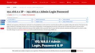 
                            8. 192.168.0.1 IP - 192.168.o.1 Admin Login Password - Router Login