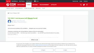 
                            3. 192.168.0.1 mot de passe (wifi) [Résolu] - Comment Ça Marche