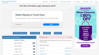 
                            9. 192.168.0.100 Admin Login, Password, and IP - Clean CSS