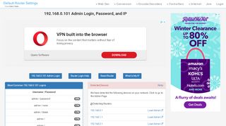 
                            1. 192.168.0.101 Admin Login, Password, and IP - Clean CSS