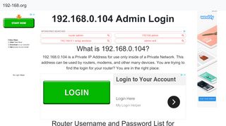 
                            5. 192.168.0.104 - Login Admin