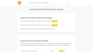 
                            6. 192.168.0.1\192.168.1.1 - TP-Link Archer C5 Router login and password