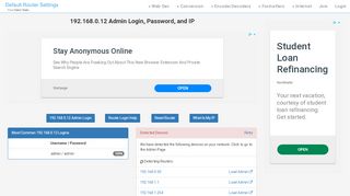 
                            1. 192.168.0.12 Admin Login, Password, and IP - Clean CSS