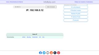 
                            4. 192.168.0.12 IP address information - Información de la dirección IP