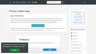 
                            1. 192.168.0.18 - Router passwords - Router Admin Login [Resolved]