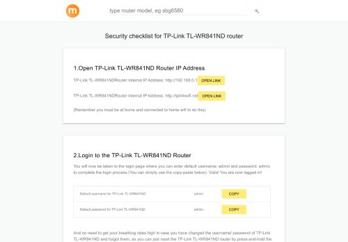 
                            12. 192.168.0.1\tplinkwifi.net - TP-Link TL-WR841ND Router login and ...