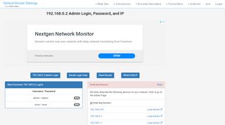 
                            3. 192.168.0.2 Admin Login, Password, and IP - Clean CSS