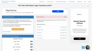 
                            7. 192.168.0.200 Admin Login, Password, and IP - Clean CSS