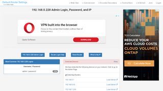 
                            6. 192.168.0.228 Admin Login, Password, and IP - Clean CSS