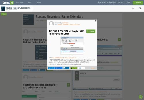 
                            13. 192.168.0.254 TP Link Login | WiFi Router Devic... - Scoop.it