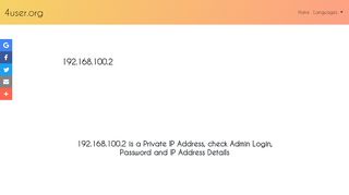 
                            4. 192.168.100.2 Admin Login, Password and IP Address Details