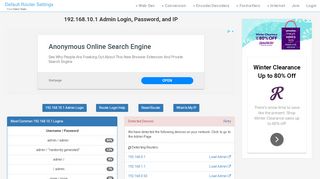 
                            4. 192.168.10.1 Admin Login, Password, and IP - Clean CSS